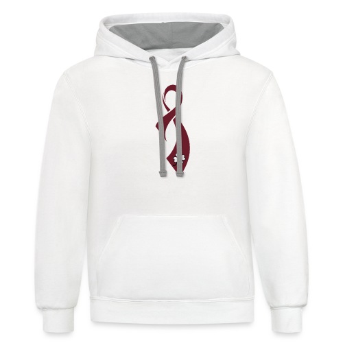 TB Multiple Myeloma Cancer Awareness Ribbon - Unisex Contrast Hoodie