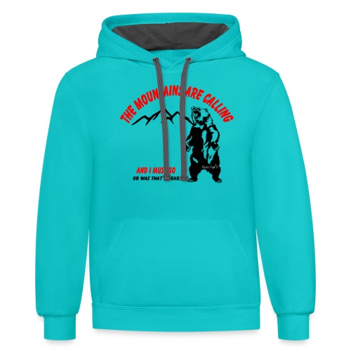 The Mountains are Calling - Unisex Contrast Hoodie