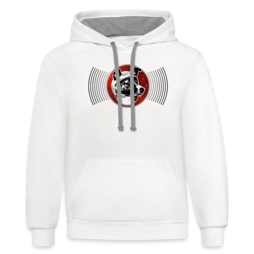 Laika The Space Dog - Unisex Contrast Hoodie