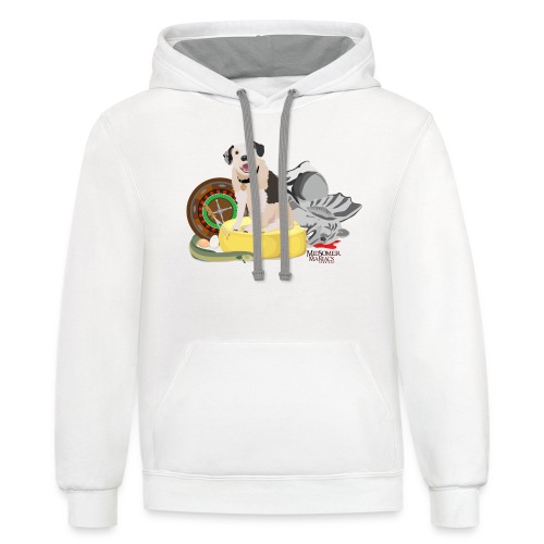 Sykes and Weapons - white - Unisex Contrast Hoodie