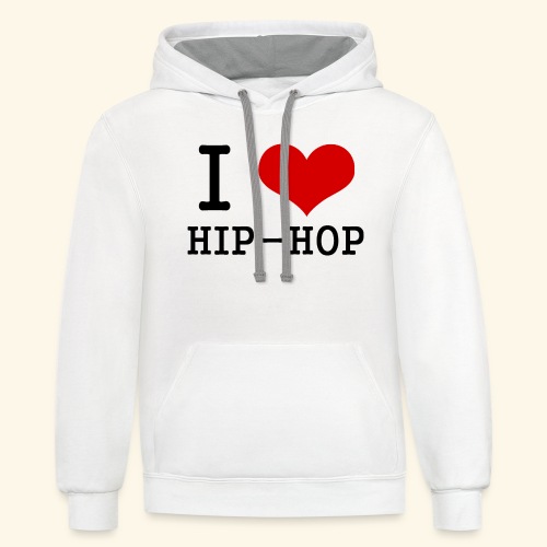 I love Hip-Hop - Unisex Contrast Hoodie
