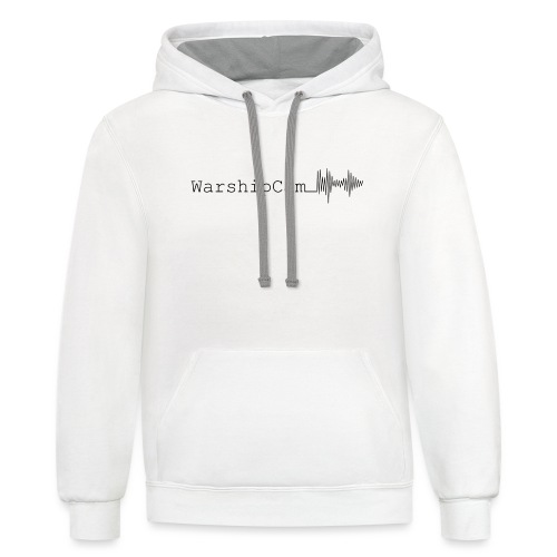 Single-sided with Black WarshipCam Logo - Unisex Contrast Hoodie
