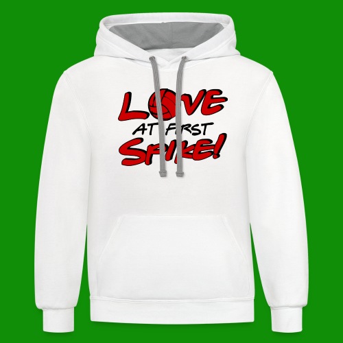 Love at First Spike - Unisex Contrast Hoodie