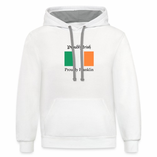 Proudly Irish, Proudly Franklin - Unisex Contrast Hoodie