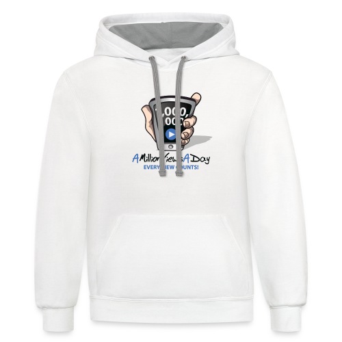 AMillionViewsADay - every view counts! - Unisex Contrast Hoodie