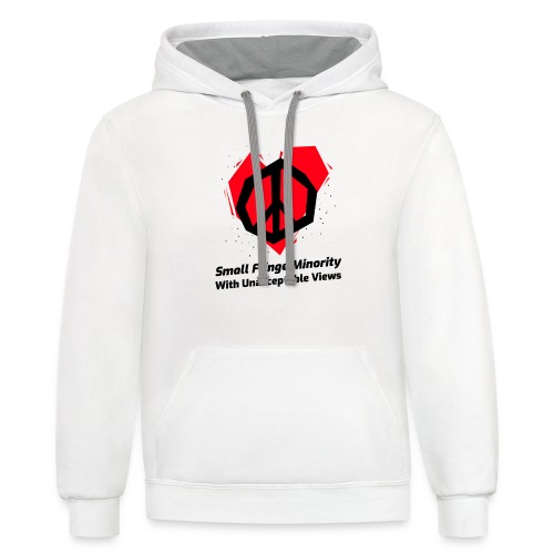 We Are a Small Fringe Canadian - Unisex Contrast Hoodie