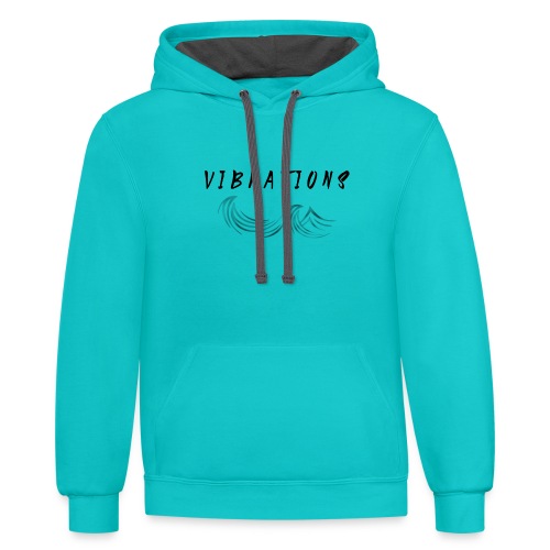 Vibrations Abstract Design - Unisex Contrast Hoodie