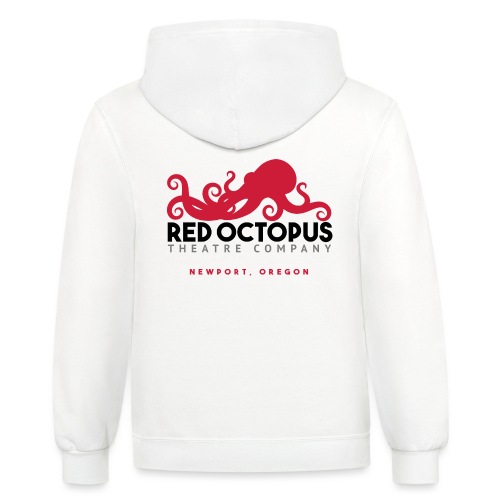 Red Octopus Faster, Funnier, Louder - Unisex Contrast Hoodie