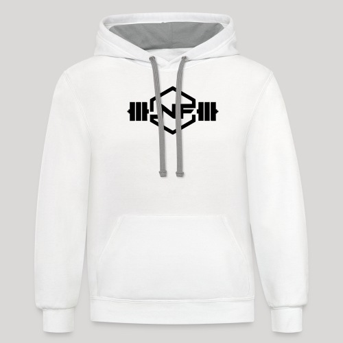 Natural Fitness Gym Logo - Unisex Contrast Hoodie
