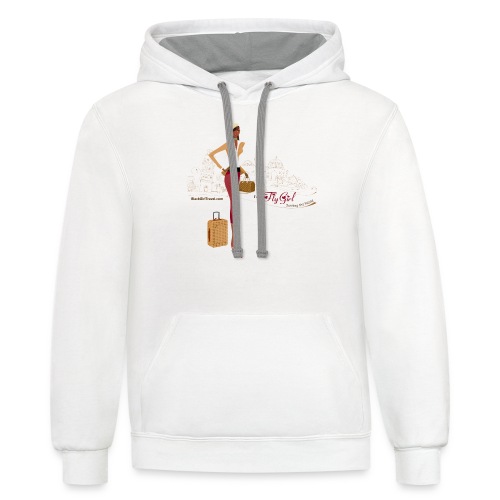 BrowOutfitPNG png - Unisex Contrast Hoodie