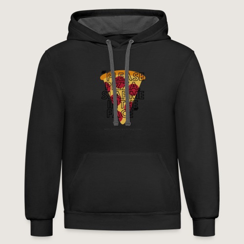 Pizza in the Face - Unisex Contrast Hoodie