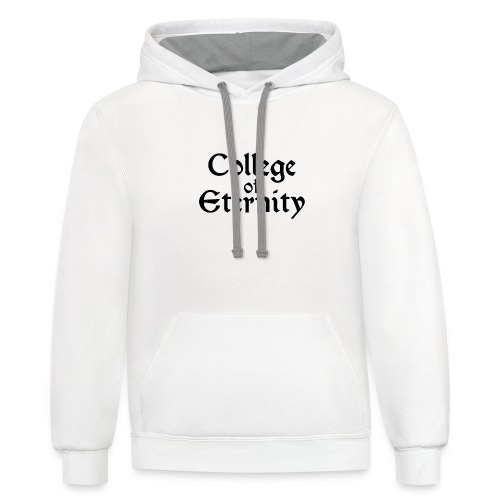 College of Eternity Logo Black - Unisex Contrast Hoodie