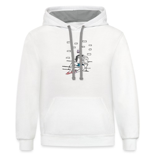Homeless Or Hipster DD - Unisex Contrast Hoodie