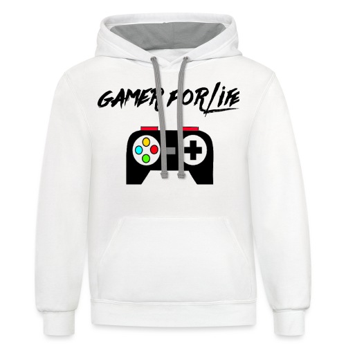 gamer for life1 - Unisex Contrast Hoodie