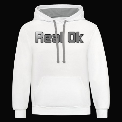 Real Ok version 2 - Unisex Contrast Hoodie