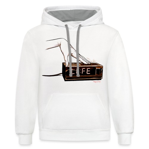 Snooze Button - Unisex Contrast Hoodie