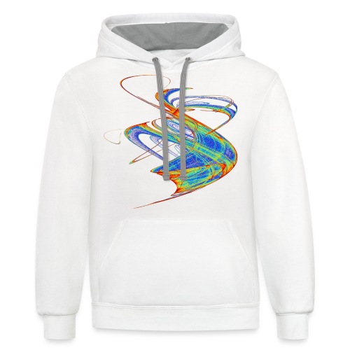 Color wind colorful chaos watercolor 13720 jet - Unisex Contrast Hoodie