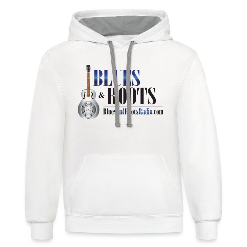 Blues & Roots Radio Logo - Unisex Contrast Hoodie