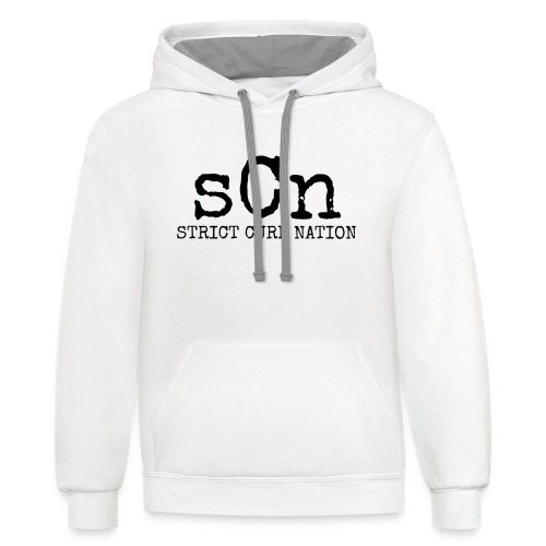 SCN black logo - Unisex Contrast Hoodie