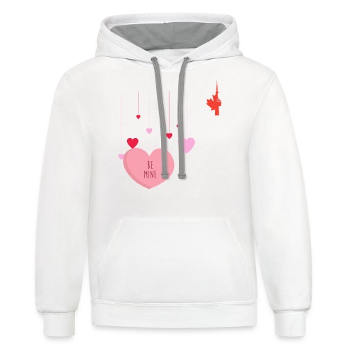 Be Mine Design For Valentines Day with KlubNocny - Unisex Contrast Hoodie