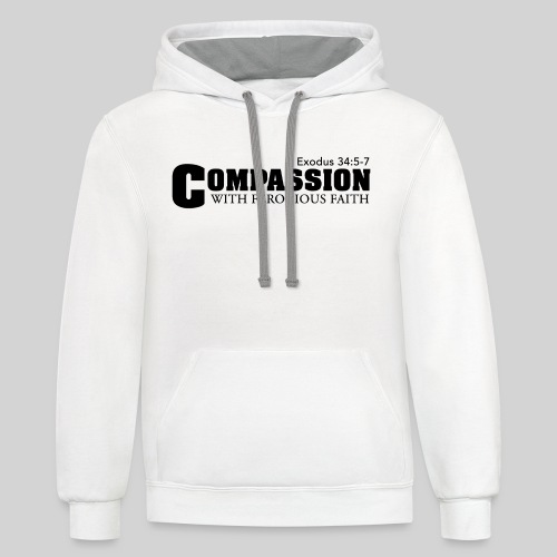 FF COMPASSION BLACK - Unisex Contrast Hoodie