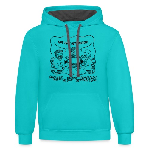 GBB Caricature - Black Outlines - Unisex Contrast Hoodie