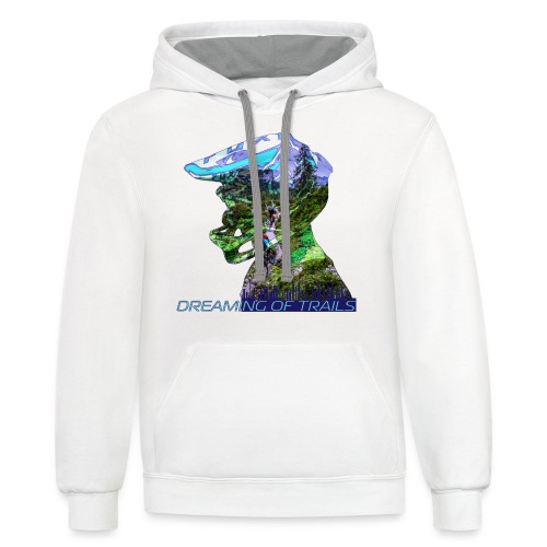 full face dreaming of trails - Unisex Contrast Hoodie