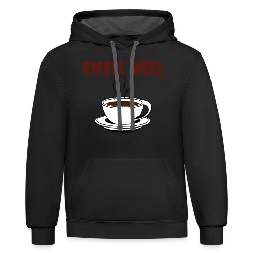 Coffee Lovers Smell Well |New T-shirt Design - Unisex Contrast Hoodie