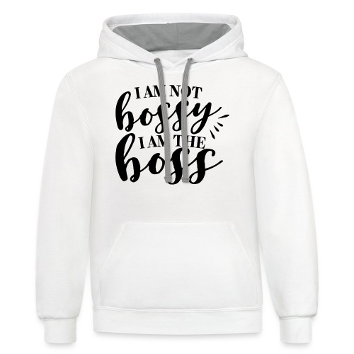 i am the boss - Unisex Contrast Hoodie