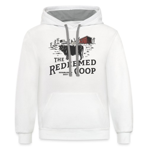 The Redeemed Coop Farm - Unisex Contrast Hoodie