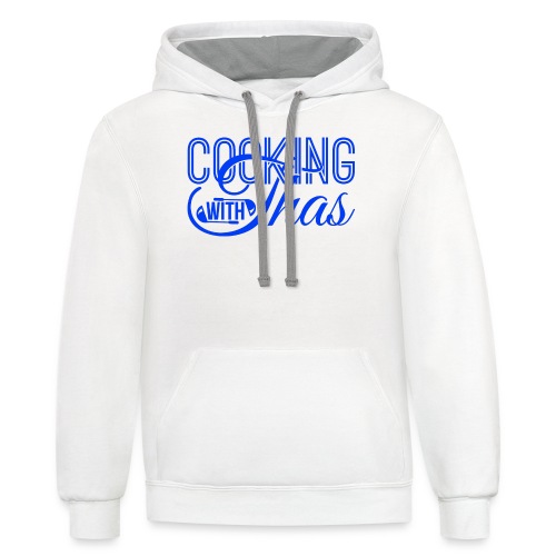 Cooking with Thas blue logo wear - Unisex Contrast Hoodie