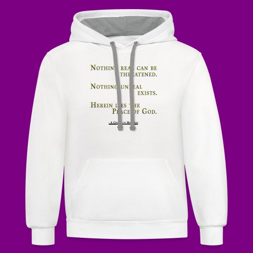 Peace of God - A Course in Miracles - Unisex Contrast Hoodie