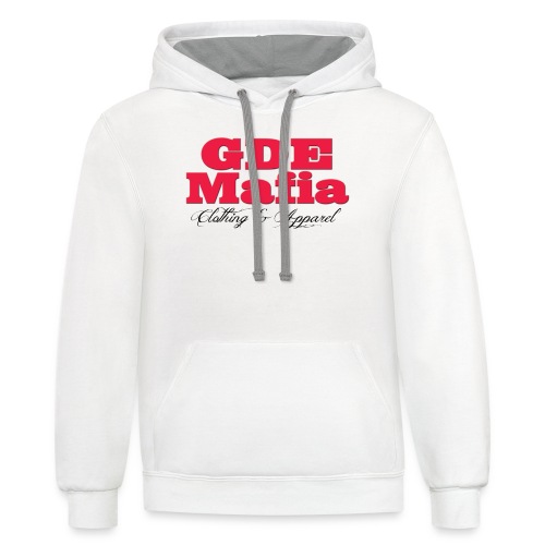 GDE Mafia logo RED - GDE Mafia - Unisex Contrast Hoodie