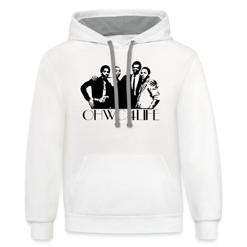 ohwc text blk & Wh Silhouette - Unisex Contrast Hoodie