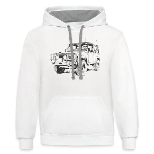 automotive off road 4x4 lover - Unisex Contrast Hoodie