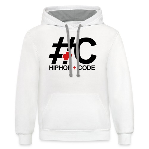 hiphopandcode-logo-2color - Unisex Contrast Hoodie