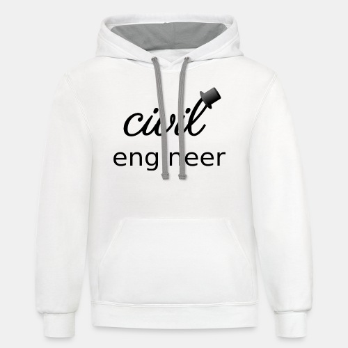 The Civil Civil Engineer 🎩 - Unisex Contrast Hoodie