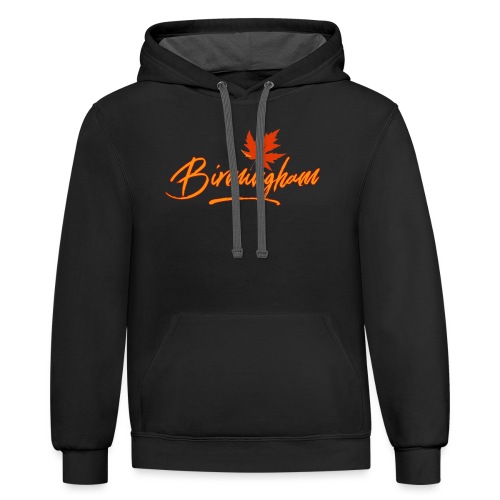 Birmingham for shirt with yellow type - Unisex Contrast Hoodie