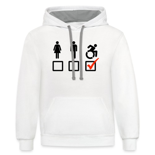 A wheelchair user is also suitable - Unisex Contrast Hoodie