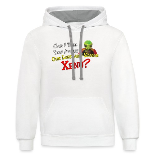 Can I Tell You About Xenu - Unisex Contrast Hoodie
