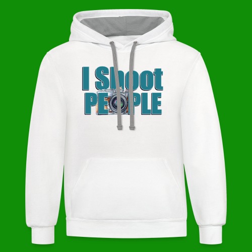 I Shoot People - Unisex Contrast Hoodie