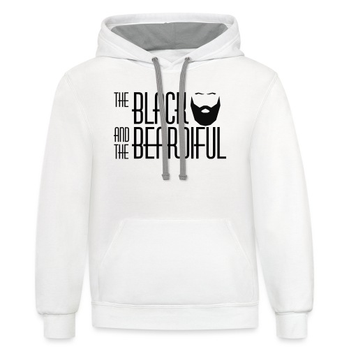 The Black and The Beard-iful Script Tee - Unisex Contrast Hoodie