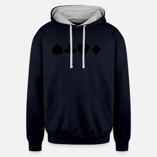 Spades diamond cross heart - card deck' Unisex Two-Tone Hoodie | Spreadshirt