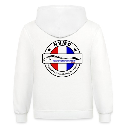 Circle logo on white with black border - Unisex Contrast Hoodie