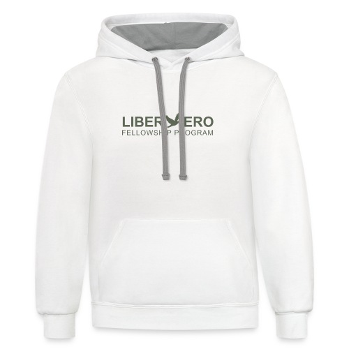 LiberEro logo - Unisex Contrast Hoodie