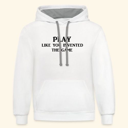 play like game blk - Unisex Contrast Hoodie