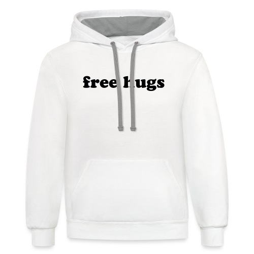 Free Hugs Quote - Unisex Contrast Hoodie
