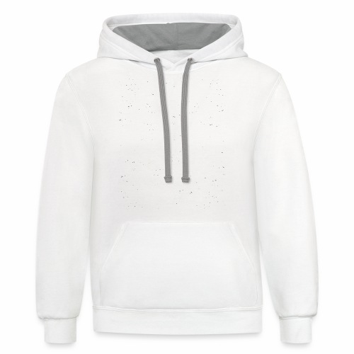Frazzled speckled dots background image - Unisex Contrast Hoodie