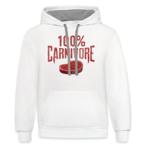100% Carnivore - Unisex Contrast Hoodie