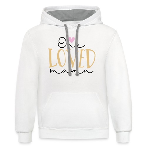 One Loved Mom | Mom And Son T-Shirt - Unisex Contrast Hoodie